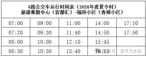 武平公交关于优化调整6、7路城市公交线路的通告