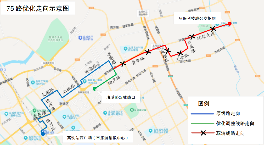 关于优化75路、K202线和开通DK202线的通告