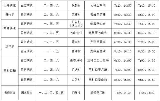 遂昌公交关于提升建制村“村村通”服务的公告